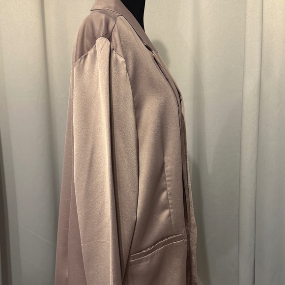 Maurices Lavender Satin Open Front Blazer - Picture 3 of 4